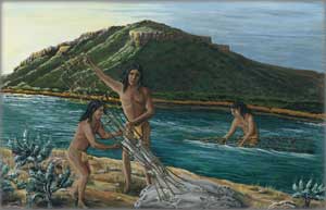 Image of native Americans fishing - click for larger image.